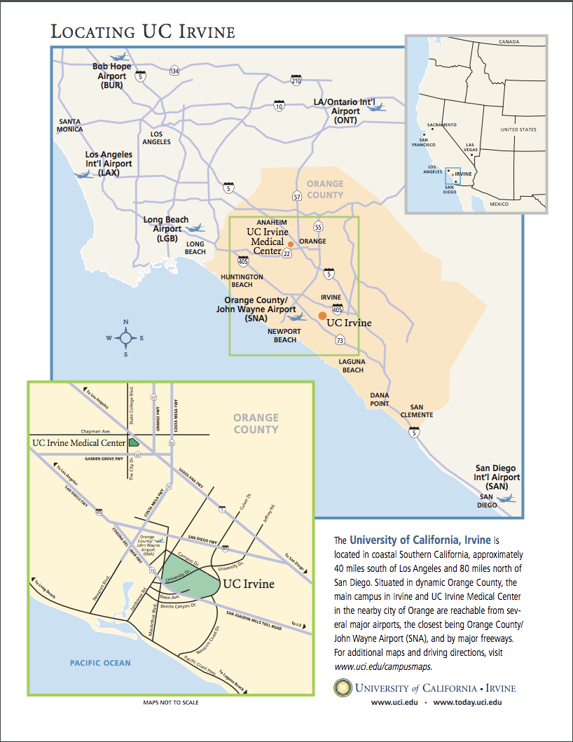 Map of UC Irvine